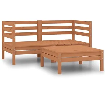 3dílná zahradní sedací souprava medově hnědá masivní borovice , 3082395 (3082395)