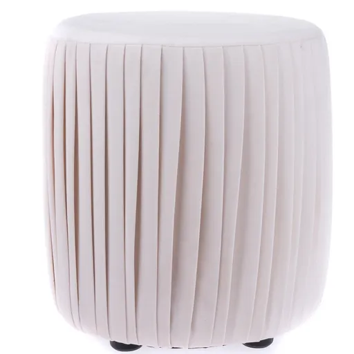 Látkový taburet Silla béžová, 36 x 33 cm