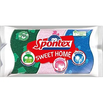 SPONTEX Sweet Home viskózní houbička 3 ks (9001378702979)