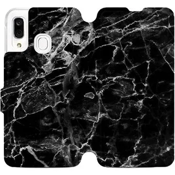 Flipové pouzdro na mobil Samsung Galaxy A40 - V056P Černý mramor (5903226863808)