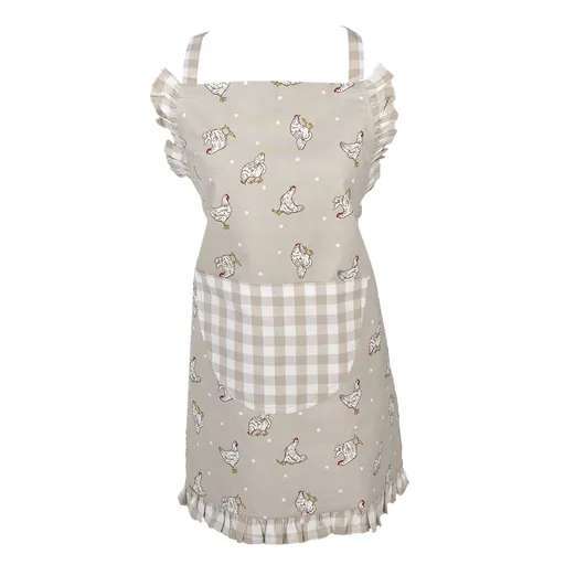 Dětská béžová zástěra Lucky Chicken - 48*56cm Clayre & Eef