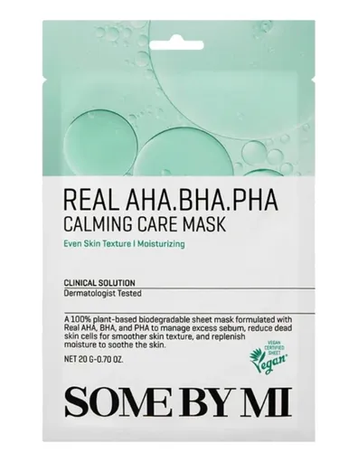 Some By Mi Sada zklidňujících pleťových masek Real AHA-BHA-PHA (Calming Care Mask) 20 x 20 g