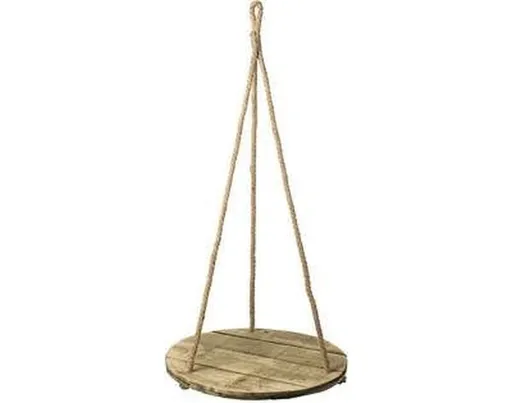 Závěsná dřevěná police/stolek Natural  - Ø 50*85cm Light & Living