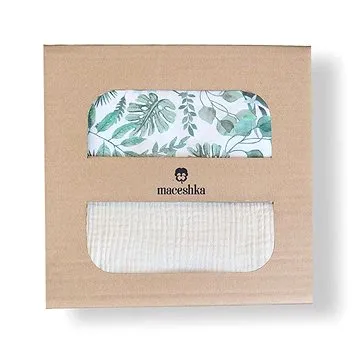 Maceshka Povlečení Nature mušelín a bavlna Leaves, mušelín ecru (1370)