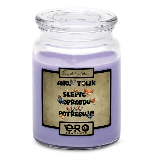 Svíčka Tolik slepic (Vůně svíčky: Levandule)