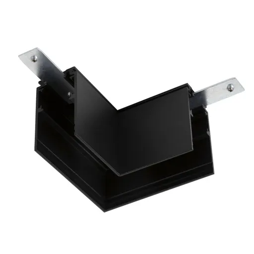 BIG WHITE (SLV) L-spojka mechanická 48 V TRACK, pro nástavbovou lištu hlub., vpravo, černá 1006583