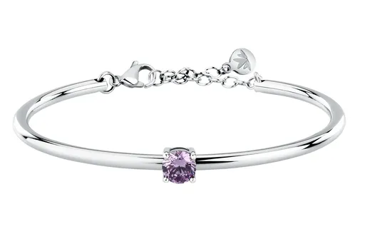 Morellato Pevný dámský náramek s fialovým zirkonem Cerchi SAKM95