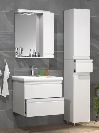 VCM 4dílná umyvadlová skříňka Silora L, bílá