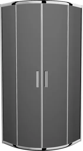 MEXEN Rio čtvrtkruhový sprchový kout 80x80, sklo grafit, chrom 863-080-080-01-40
