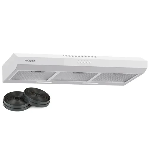 Klarstein Contempo 90, digestoř, 90 cm, podskříňková, 200 m³/h, LED, akryl, nerezavějící ocel