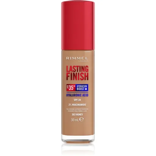 Rimmel Lasting Finish 35H Hydration Boost hydratační make-up SPF 20 odstín 303 Honey 30 ml
