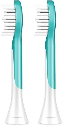 Philips HX6042/33 Sonicare For Kids, náhradní hlavice, pro děti, standardní velikost, 2 kusy, nasazovací, aqua
