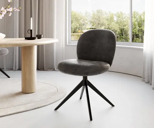 Otočná židle Nube-Flex křížová podnož široká kov černá