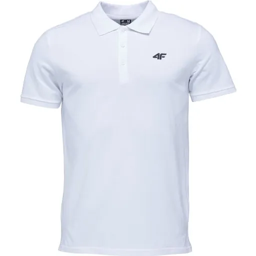 4F POLO SHIRT Pánské polo triko, bílá, velikost