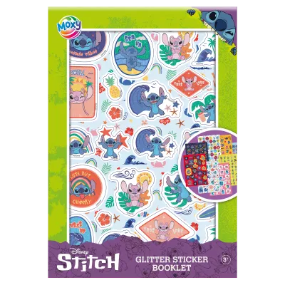 Třpytivé samolepky Stitch A5 8 archů