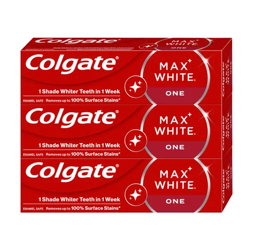 Colgate Max White One bělicí zubní pasta 3x75 ml