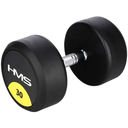 HMS HG PRO 30KG Pogumovaná jednoruční činka, černá, velikost 30 KG