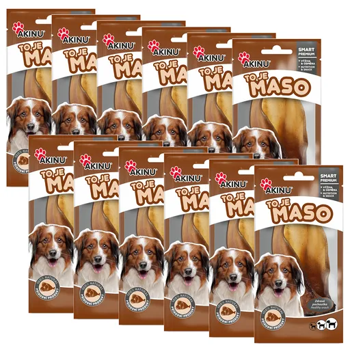 Akinu Ucho vodního buvola se záuškem pamlsek pro psy 12 ks