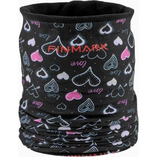 Finmark MULTIFUNCTIONAL SCARF WITH FLEECE Dívčí multifunkční šátek, černá, velikost UNI