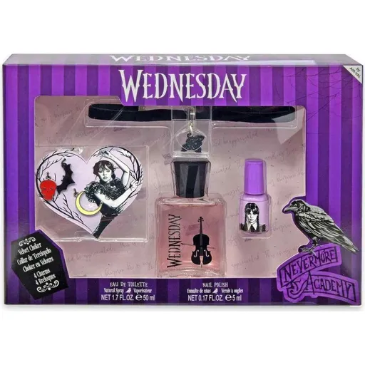 Wednesday dárkový set EDT 50 ml + přívěsky + lak na nehty