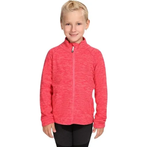 KILPI ALACANT Dětská fleecová mikina, růžová, velikost