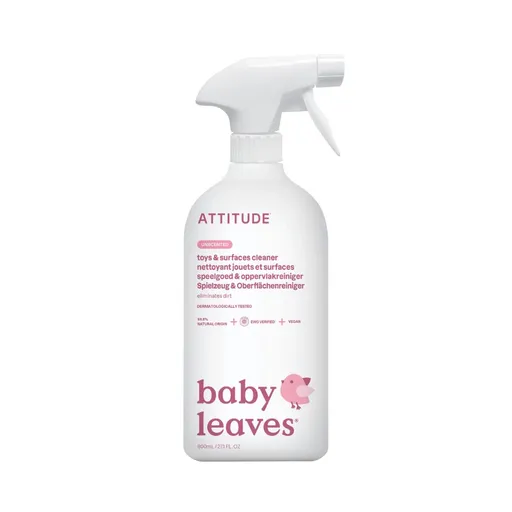 ATTITUDE Čisticí prostředek na dětské povrchy a hračky bez vůně rozprašovač 800 ml