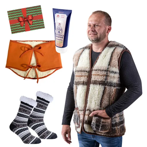 Dárkový balíček HŘEJIVÁ POHOTOVOST PRO MUŽE vel. M vesta M