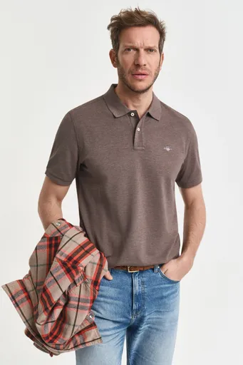 POLOKOŠILE GANT REG SHIELD SS PIQUE POLO SEAWOOD MELANGE