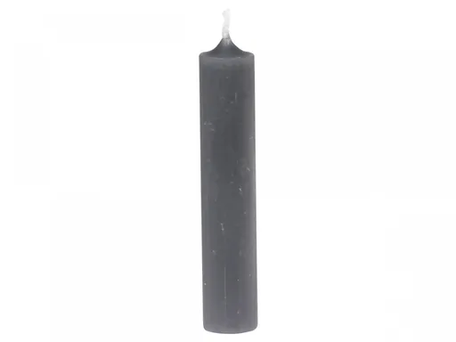 Granitová úzká krátká svíčka Short dinner coal - Ø 2 *11cm / 4.5h Chic Antique