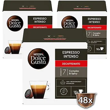 NESCAFÉ Dolce Gusto Espresso Intenso Decaffeinato, 3 balení (12523861)