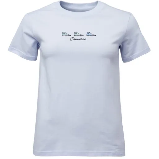 Converse CHUCK TAYLOR GRAPHIC Dámské tričko, fialová, velikost