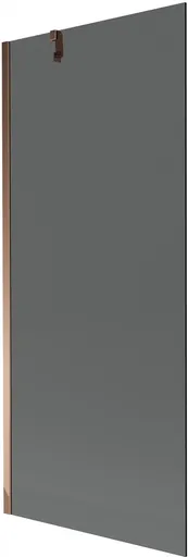 MEXEN/S Next vanová zástěna FIX 80 x 150, grafit, růžové zlato 895-080-000-00-40-60