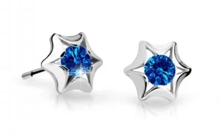 Cutie Jewellery Dětské náušnice z bílého zlata C2159-30-X-2 modrá