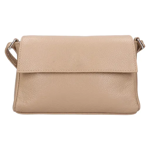 Dámská kožená crossbody kabelka Italia Darina - béžová