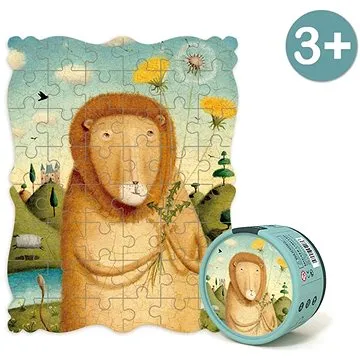 Mideer puzzle - Portrét lva s pampeliškou (6936352531173)
