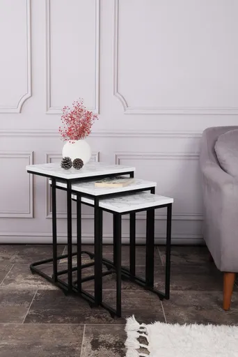 Sada odkládacích stolků (3 kusy) Ce Metal Zigon - 9404