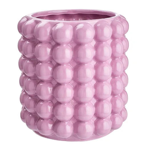 BUBBLE Květináč 15 cm - růžová