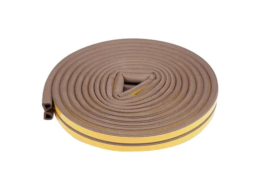 Těsnění do oken a dveří samolepící VOREL TO-76762 9x7,4mm TYP D hnědé 6m