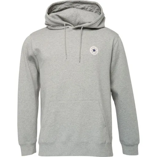 Converse STANDARD FIT CORE CHUCK PATCH HOODIE BB Pánská mikina, šedá, velikost