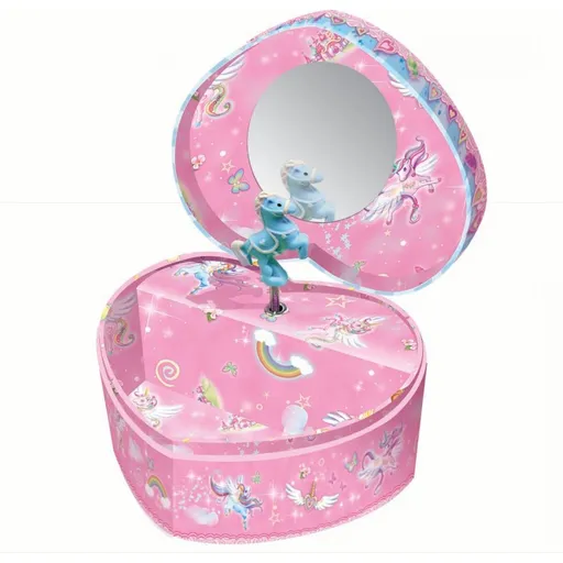 Alltoys Hudební šperkovnice srdíčko Jednorožci