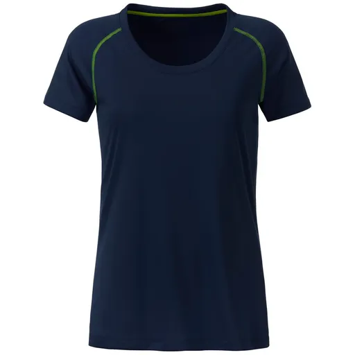 James & Nicholson (Daiber) Dámské funkční tričko JN495 - Tmavě modrá / jasně žlutá | L