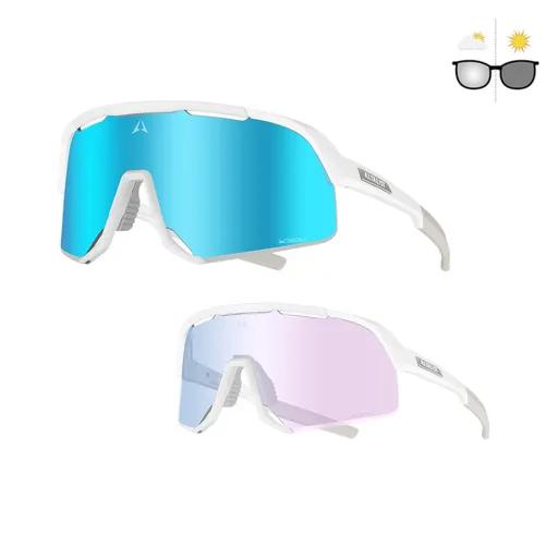 Fotochromatické sluneční brýle Altalist Kisou PXC bílá s růžovo-modrými skly