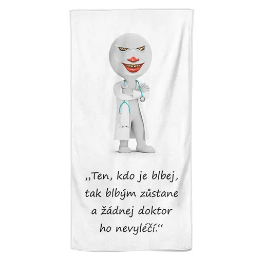 Osuška Kdo je blbej (Velikost osušky: 70x140cm)