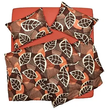 SCANquilt povlečení KLASIK DESIGN terakota hnědooranžová (30222)