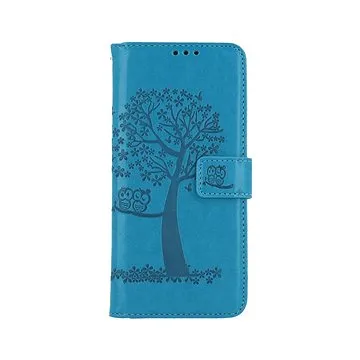 TopQ Pouzdro Xiaomi Redmi Note 11 knížkové Tyrkysový strom sovičky 67714 (Sun-67714)