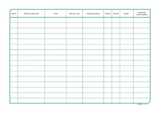 Tiskopis Kniha návštěv A4 32 listů OPTYS