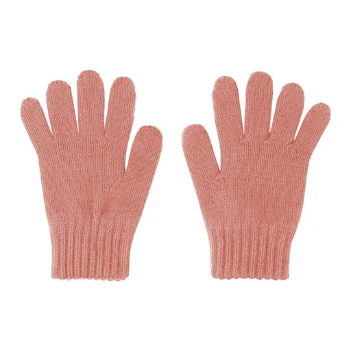 Bontis Dětské pletené rukavice 5-8 let - Pudrově růžová | 5-8 let