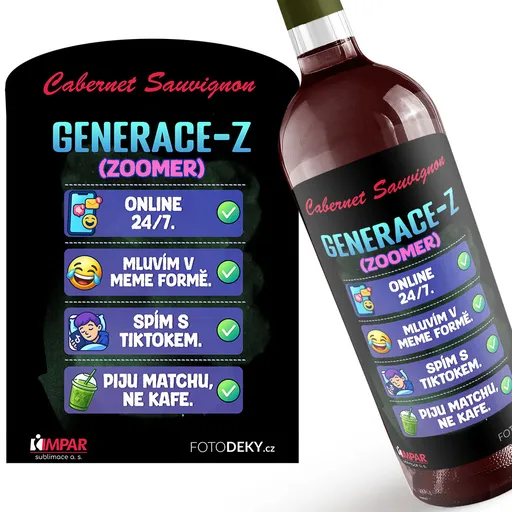 Víno Generace Z – nastavení (Druh Vína: Červené víno)