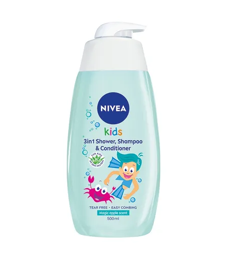 Nivea Kid's Apple sprchový gel, šampon a kondicionér 500 ml