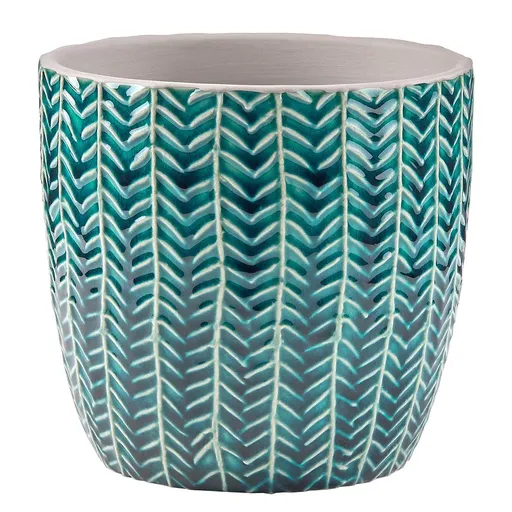 GREENDAY Květináč 13,5 cm - petrolejová